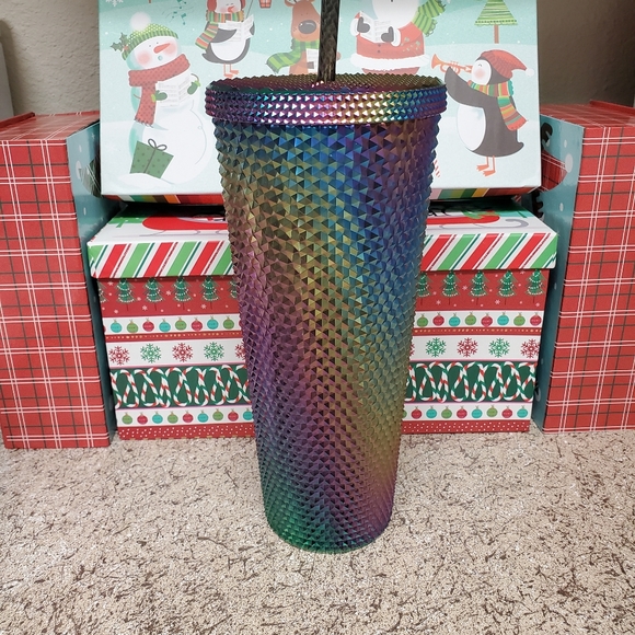 Starbucks Tumbler Rainbow Studded Oil Slick NEW - Picture 2 of 2